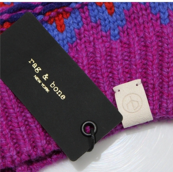 NWT-100% Wool_Rag and Bone Heritage beanie-Fair Isle stitch main image 3